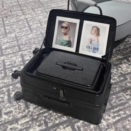 Functional gimbal wheel cipher trolley box